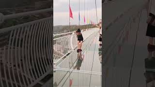 China glass bridge funny video 🤣😂🤣 #shorts #funny