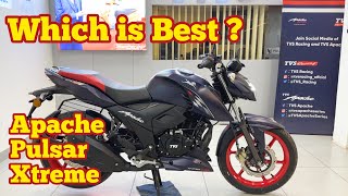 Which is best ? APACHE 160 4V vs Bajaj Pulsar n160 vs Xtreme 160 4V Vibration Sitting Price