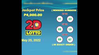 May 25,2022 Pcso Lotto Draw Results P129M Jackpot Prize 6/55 Grand Lotto #2d  #3d