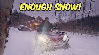 Cforce 520l ATV Snow Plowing