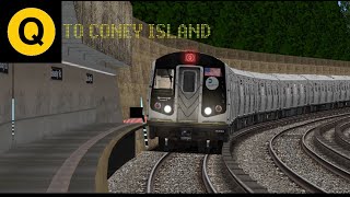 OpenBVE (Q) 96 Street-2 Avenue To Coney Island (R160B Siemens)