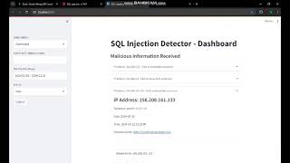 SQL injection detection attack using machine learning