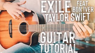 Exile Taylor Swift Bon Iver Guitar Tutorial // Exile Guitar // Guitar Lesson #791