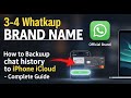 How to backup WhatsApp chat history to iPhone iCloud - Complete Guide