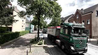 Truck convoy - colleagues say goodbye to trucker Uwe U.