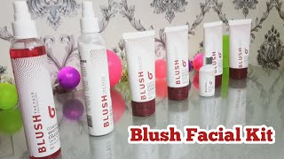 Facial At Home With 100% Brightening Result || Blush The Face Facial Kit