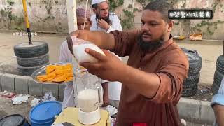 元素周期表爆棚的阿三街头美食-芒果汁#indianfood #streetfood #mangojuice#tasty