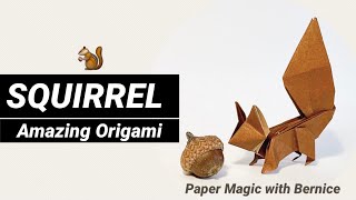 How to do an easy Paper Squirrel 🐿 | Cutest Origami Chipmunk | Origami Squirrel step by step