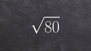 Simplifying the Square Root of a Number Using a Factor Tree, Sqrt(80)