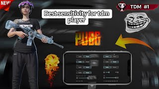 Best Sensitivity For Tdm Player || Pubg Mobile 3.5 Update ❤️‍🔥2025