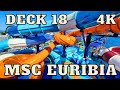 MSC  EURIBIA - Walking the Deck 18 - ship tour - 4K