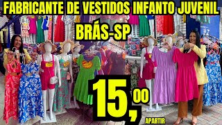 FABRICANTE DE VESTIDOS INFANTO JUVENIL MAIS BARATO DO BRÁS-SP