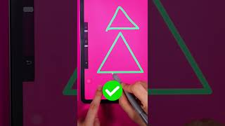 How To Create Perfectly Geometric Shapes in Procreate 👉 #procreate #shorts
