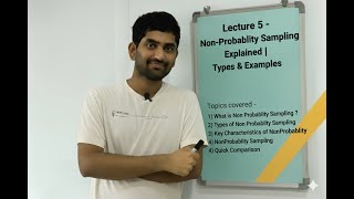 Lecture 5 – Non-Probability Sampling Explained | Types & Examples