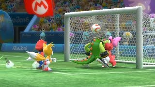 Mario And Sonic At the Rio 2016 Olympic Games | Football | Team Wario vs Team Daisy  #6