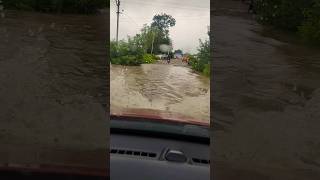 వర్షం లో రోడ్ #roadtrip #rainyday #water #rain #viral #news #rainvideos @lasyafromkarimnagar