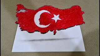 29 ekim resmi / Atatürk çizimi / Türkiye haritası çizimi / 3 boyutlu çizimler /3d çizim