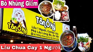 Tân ô ký Quán lẩu 1 người và Bò nhúng giấm ngon xuất sắc tại Vĩnh Long | Khương nhựt minh