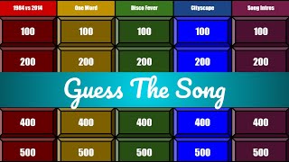 Guess the Song: Jeopardy-Style Music Quiz #9