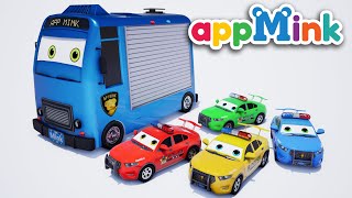Appmink car Animation | Garbage Truck | Police Car | Taxi | Carrier Truck | Fire Rescue kids video