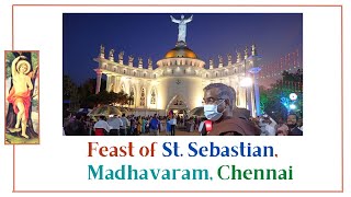 Feast of St Sebastian|Madhavaram Chennai|OFM Franciscans|Flag Hoisting Eucharistic Procession|