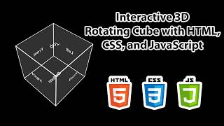 Create an Interactive 3D Rotating Cube with HTML, CSS, and JavaScript | ASMR Coding Tutorial