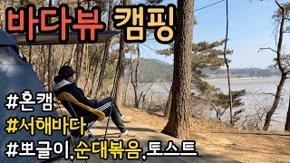 [캠핑vlog] 태안청산리오토캠핑장ㅣ바다캠핑ㅣ혼자캠핑ㅣ솔로캠핑ㅣ뷰맛집ㅣ귀여운손님ㅣcamping