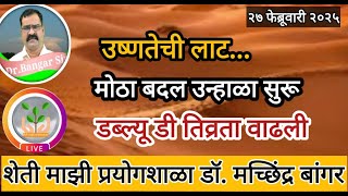 महाराष्ट्रात इथे उष्णतेची लाट | कमिदाबाच प्रभाव नाही | प्रभावी डब्ल्यू डी सक्रिय #डॉ_मच्छिंद्र_बांगर