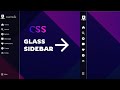CSS Responsive Glass Sidebar