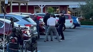 Close up view of Half Moon Bay arrest following mass shooting