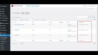 Elementor Template Shortcode