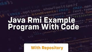 java rmi example program with code