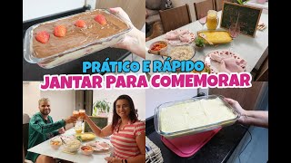 JANTAR COMPLETO A DOIS EM CASA GASTANDO POUCO | JANTAR DE COMEMORAÇÃO ESPECIAL PARA DOIS