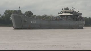 The LST 325 is heading back to Evansville