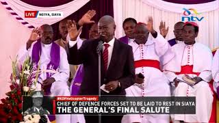 DP Gachagua's speech at General Ogolla's burial