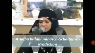 Surah  az zalzala By Qariyah Sharifa Khasif from Malaysia