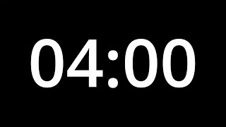 4 MINUTE TIMER - No Sound - Full HD 1080p - COUNTDOWN - 240 SECOND TIMER