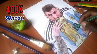 Drawing Lionel Messi - World Cup• (2023) (HD) | ART TV UG | Loomis method