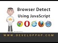 How to Detect User Browser JavaScript Programming Tutorial