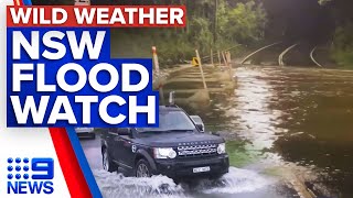 NSW on flood watch as heavy rain front sweeps south | 9 News Australia