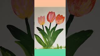 Как нарисовать тюльпан? #drawing #art  #рисунок #творчество #How to Draw a Tulip