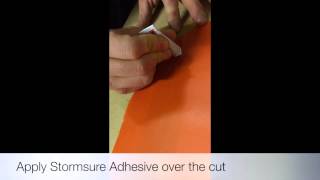 Our first test of Stormsure Flexible Repair Adhesive