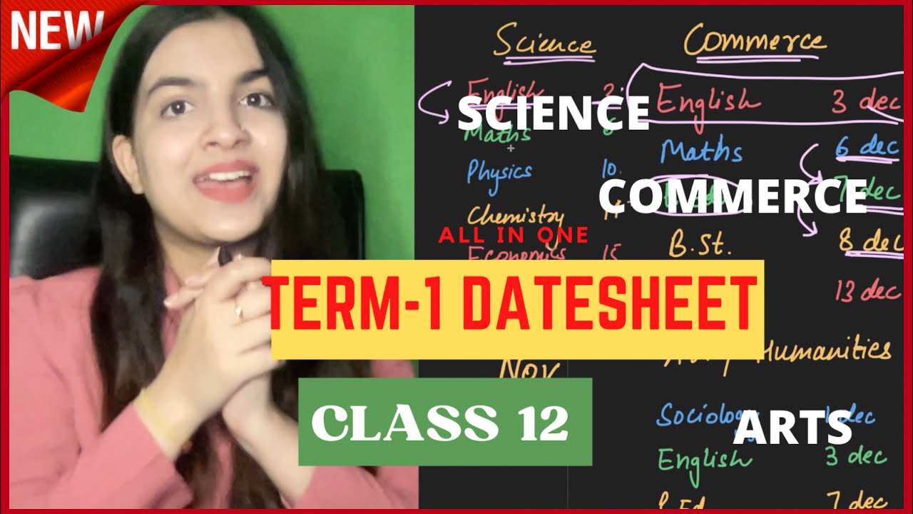 Class 12 Term-1 Datesheet | Science Commerce Humanities | CBSE Class12 ...