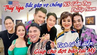 Bắt gặp vợ chồng NS Cẩm Thu- Phillip Nam tình tứ đi diễn giúp cho đợt bão tại Mỹ..