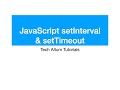 JavaScript SetInterval and SetTimeout | JS Timing Functions