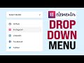 How To Add Drop-Down Menu In Elementor (2026) Tutorial For Beginners