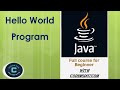 Hello World program in java . #CodingDotCom.  first program in java.