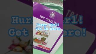 Dollar Tree Easter 2025 Two Tiered Bunny Tray #dollartreefinds #shopping