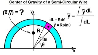 Mechanical Engineering: Centroids \u0026 Center of Gravity (14 of 35) C. G. of a Semi-Circular Wire