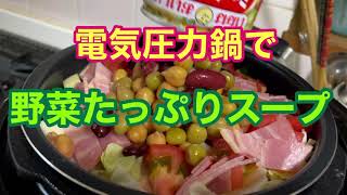 【電気圧力鍋】野菜たっぷりスープを作りました🍅